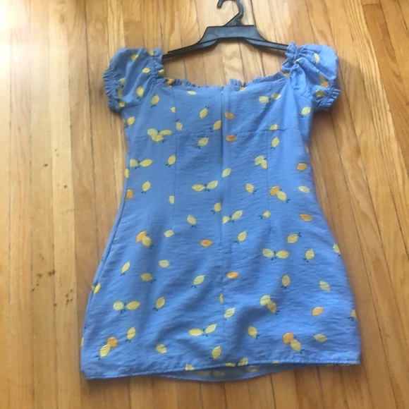 ASOS Lemon Print Off Shoulder Dress - Picture 4 of 4